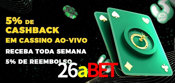 Promoções do cassino ao Vivo 26abet